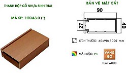 Thanh lam WPVC 40x90mm H03A30