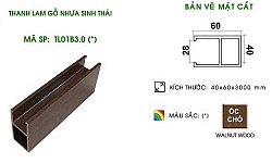 Thanh lam WPVC 40x60mm TL01B30