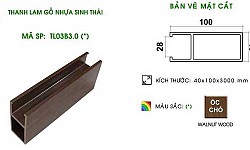 Thanh lam WPVC 40x100mm TL03B30